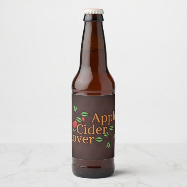 Apple Cider Lover Beer Bottle Label (Front)