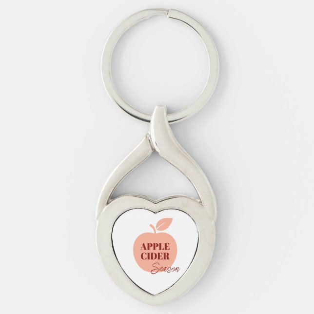 Apple Cider Metal Keychain (Front)
