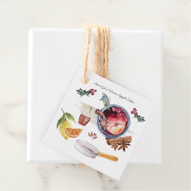 Apple Cider Recipe | Holiday Favour Tag (In Situ)