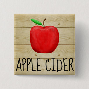 Apple Cider Red Apple 15 Cm Square Badge