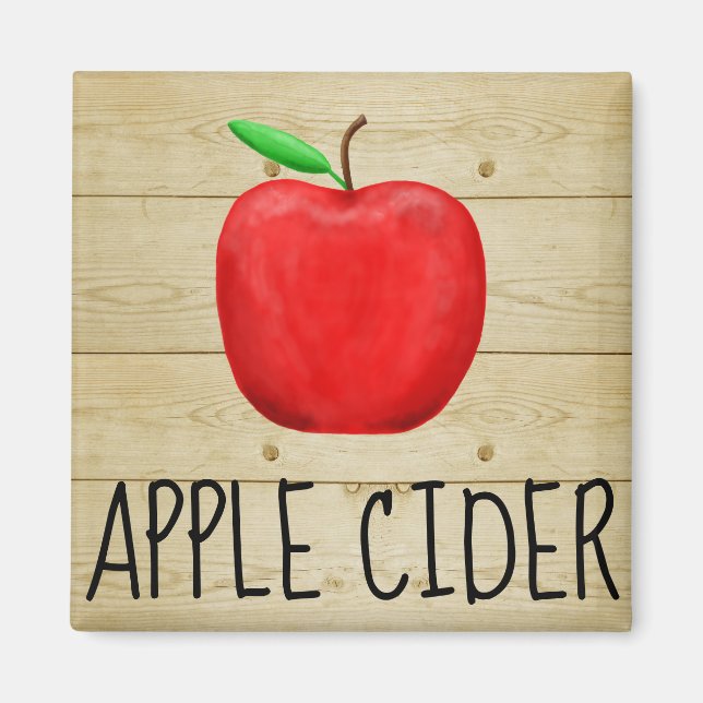Apple Cider Red Apple Magnet (Front)