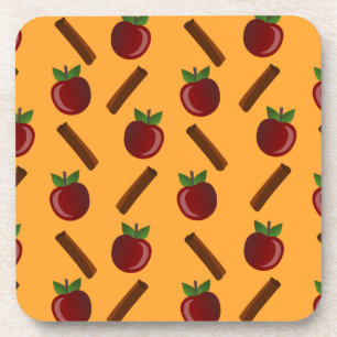 Apple Cinnamon Pattern Coaster