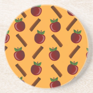 Apple Cinnamon Pattern Coaster