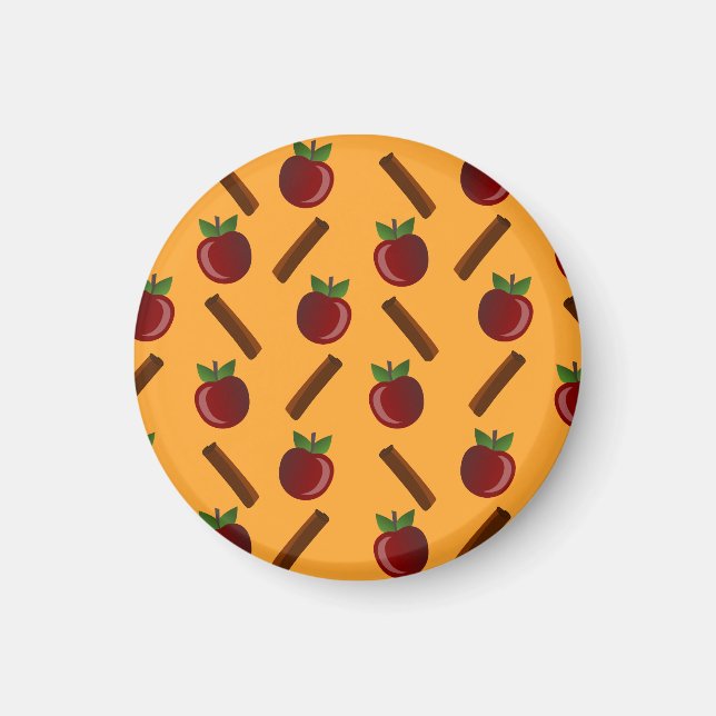 Apple Cinnamon Pattern Magnet (Front)