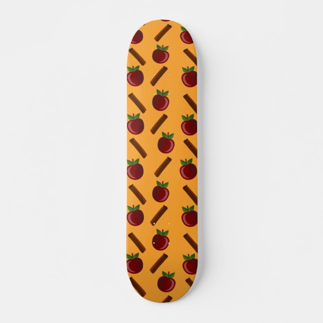 Apple Cinnamon Pattern Skateboard (Front)