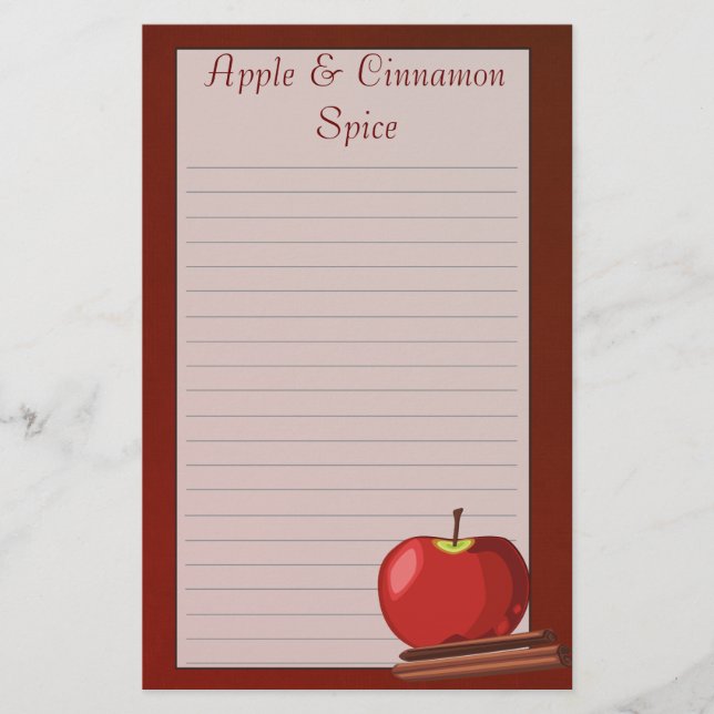 Apple Cinnamon Stationery (Front)