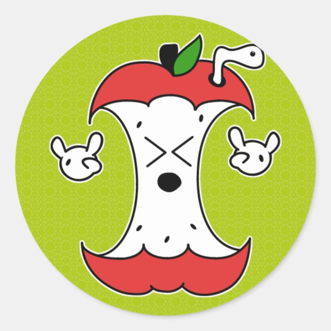 Apple Core Classic Round Sticker (Front)
