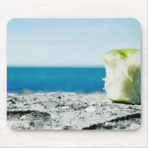Apple core in the dirt mouse pad