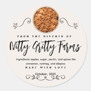 Apple Crisp Jam preserve Custom Canning Label