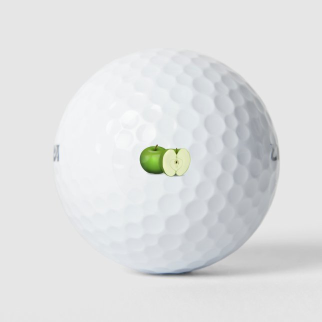Apple Cut in Half Golf Balls (Front)