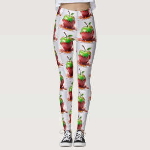 Apple Digital Art Leggings