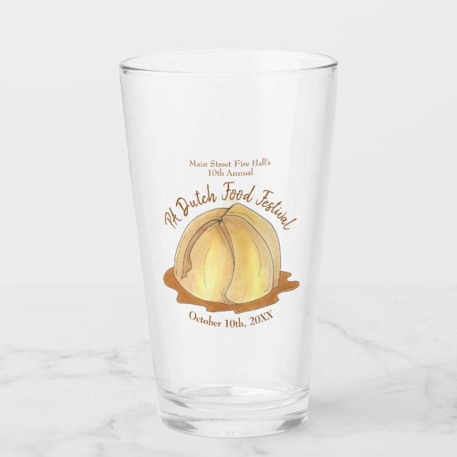 Apple Dumplings Amish Pennsylvania PA Dutch Food Glass (Front)