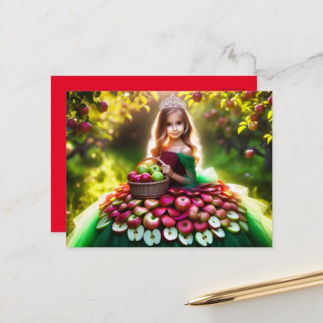 Apple Fairy Postcard (Front/Back In Situ)