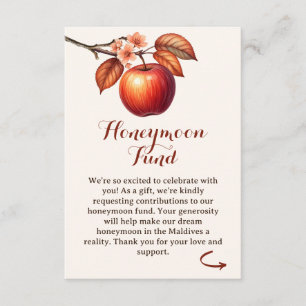 Apple Fall Bridal Shower Honeymoon Fund Enclosure Card