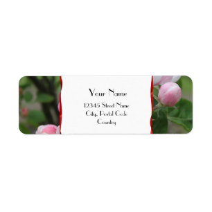 apple flowers address label return address label