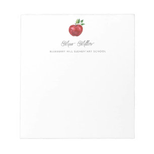 Apple for Teacher Personalised Notepad