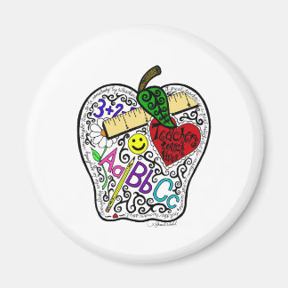 Apple for the teacher magnet