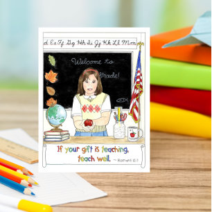 Apple for the Teacher Teacher Card