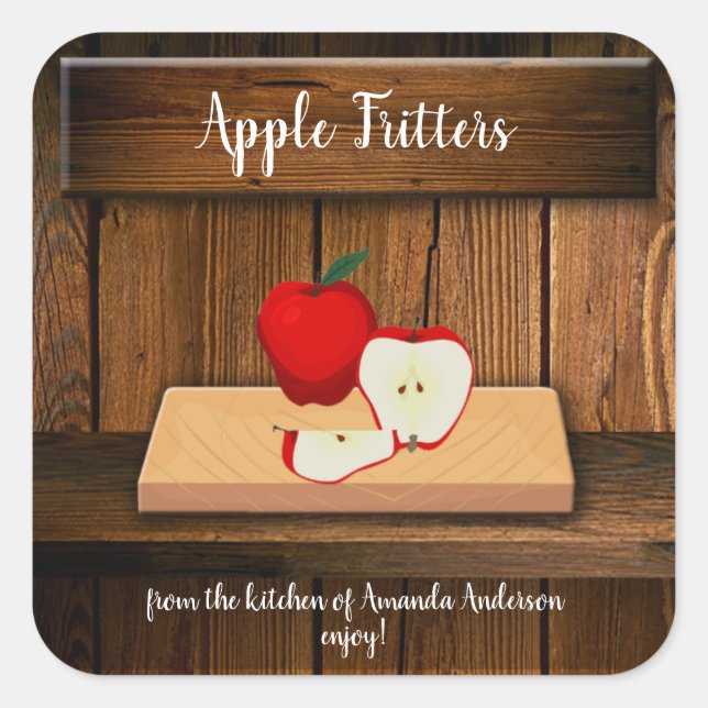 Apple Fritters 3" Sq Product Label (Front)