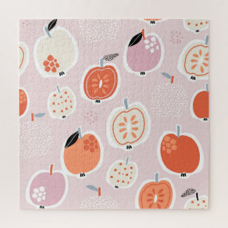 Apple fruit, abstract, summer pattern jigsaw puzzle