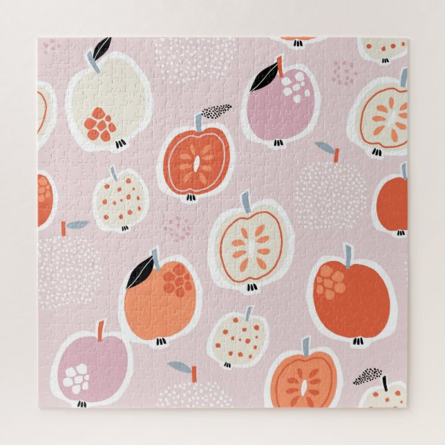 Apple fruit, abstract, summer pattern jigsaw puzzle (Vertical)