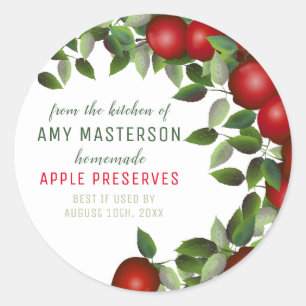 Apple Fruit Canning   Jam Jar Label