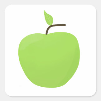 Apple. Fruit drawing. Square Sticker