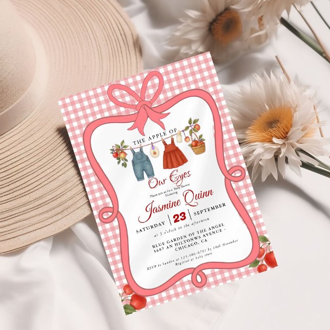 Apple Fruit Fall baby shower  Baby sprinkle Invitation (Creator Uploaded)