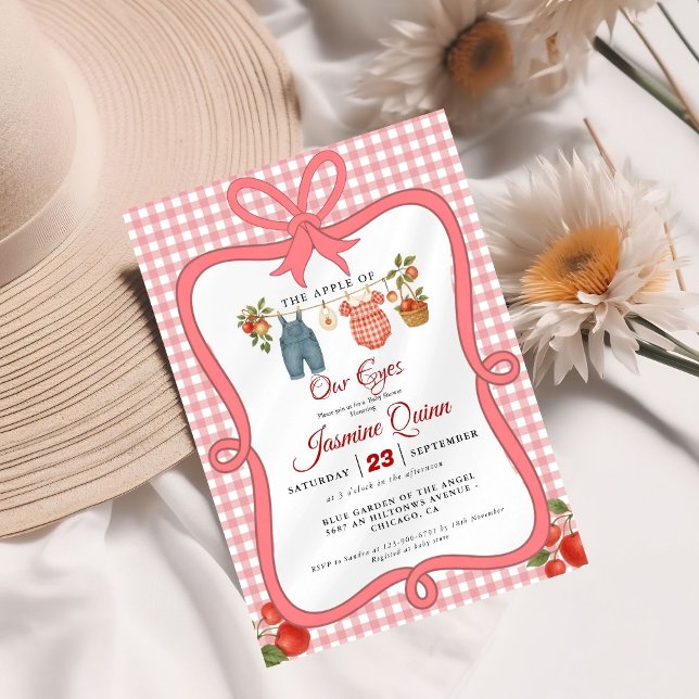 Apple Fruit Fall baby shower  Baby sprinkle Invitation (Creator Uploaded)