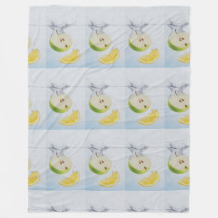 Apple Fruit Food Personalise Anniversaries Fleece Blanket
