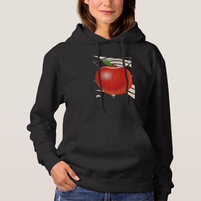 Apple Fruit Food Vegan Vitamins Fruit Apple  1 Hoodie (Front)