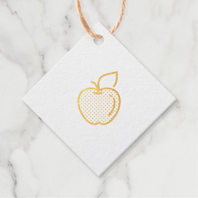 Apple Fruit Image Favour Tags (Front)