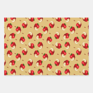 Apple fruit pattern  wrapping paper sheet