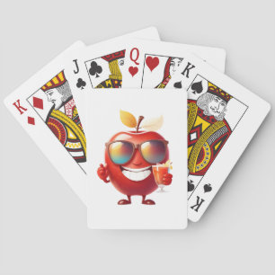 Apple Fun Cheerful Vacation Tropical Drink Party Playing Cards