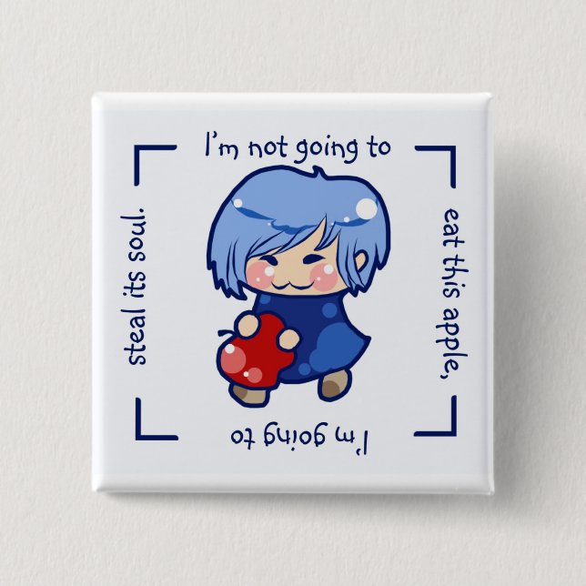 Apple Girl 15 Cm Square Badge (Front)