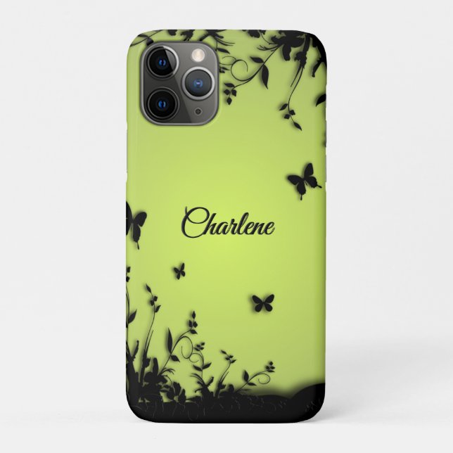 Apple Glow Butterfly Garden Personalised Case-Mate iPhone Case (Back)