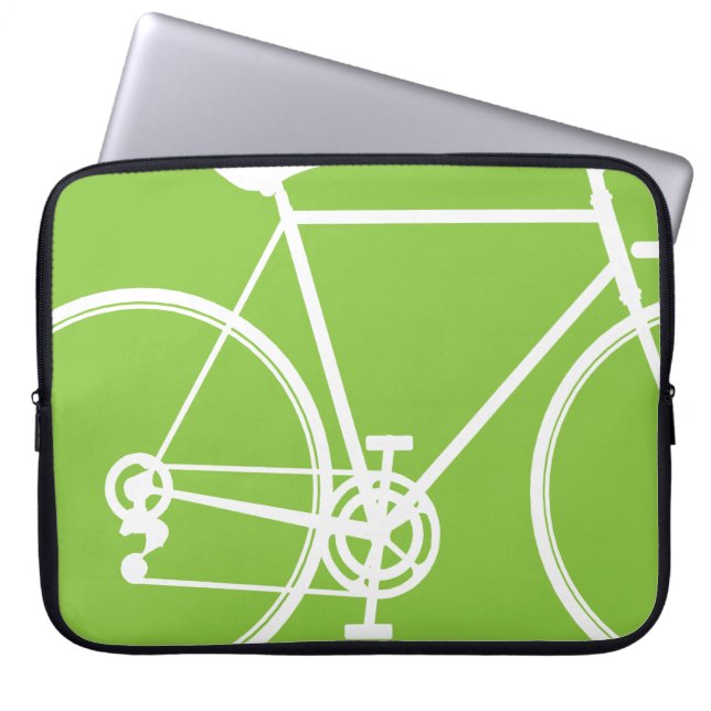 Apple green bike design Laptop Sleeve (Front)