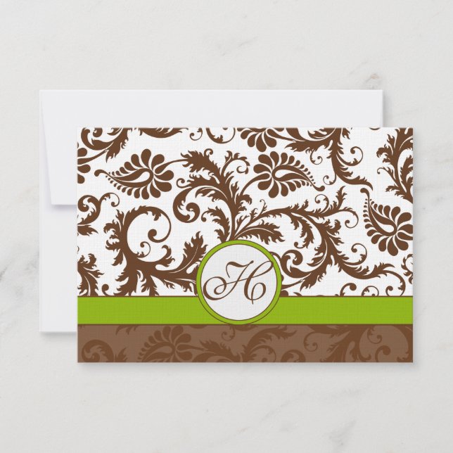Apple Green Brown Response Card (Front)