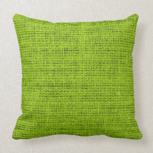 Apple green burlap linen background cushion