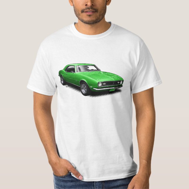Apple Green Camaro on White T-Shirt (Front)