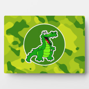 Apple Green Camo; Alligator, Gator Plaque