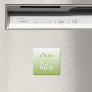 Apple-Green Clean or Dirty Dishwasher Magnet