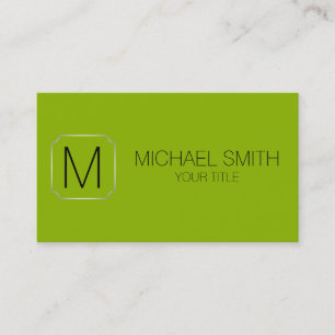 Apple green colour background business card
