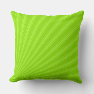 Apple green Colour Stripe Funky Pattern Cushion