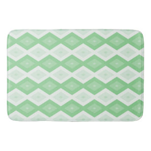 Apple green diamond pattern bath mat