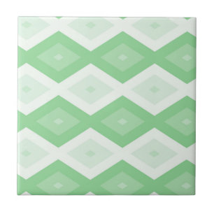 Apple green diamond pattern ceramic tile