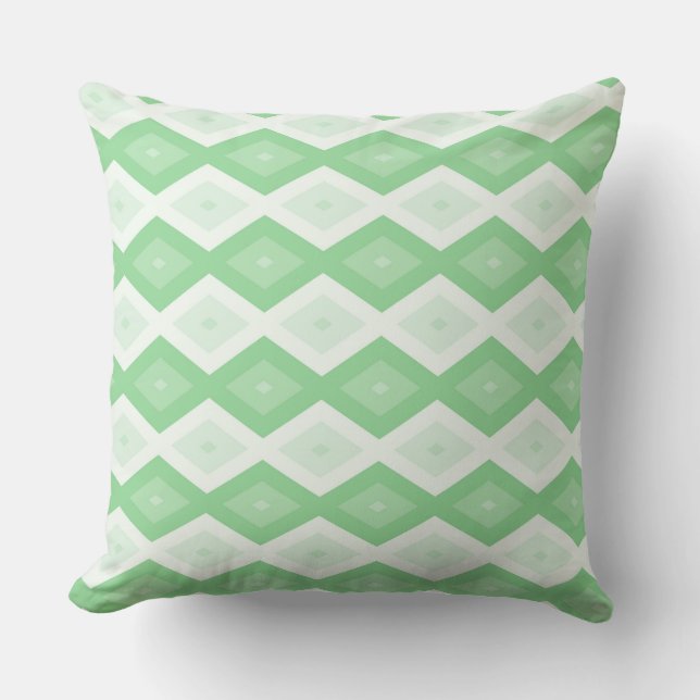 Apple green diamond pattern cushion (Front)