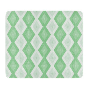 Apple green diamond pattern cutting board