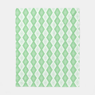 Apple green diamond pattern fleece blanket