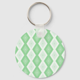 Apple green diamond pattern key ring